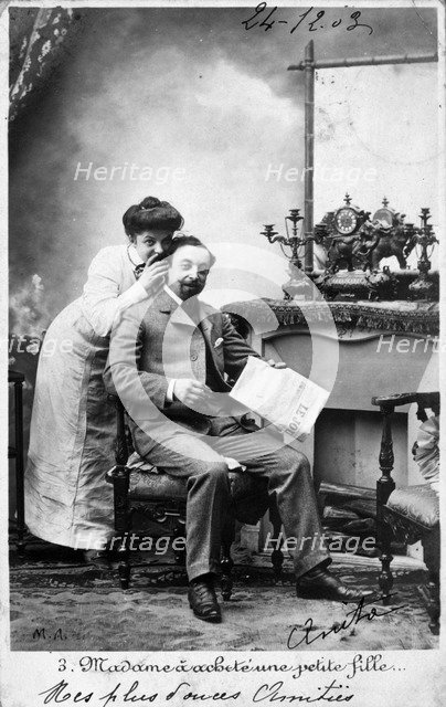 Vintage French postcard, c1900. Artist: Unknown