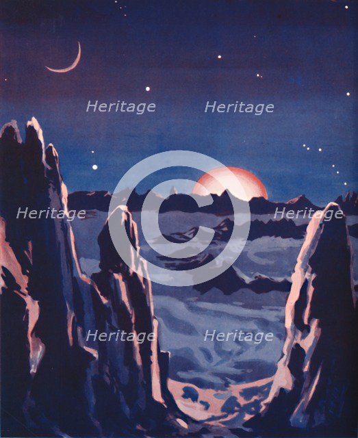 'What Sunrise on the Moon Must Be Like', 1935. Artist: Unknown.