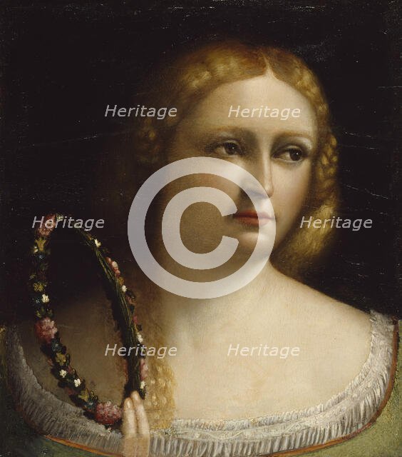 Woman with a Wreath-Crown, 1520-1525. Creator: Dosso Dossi.