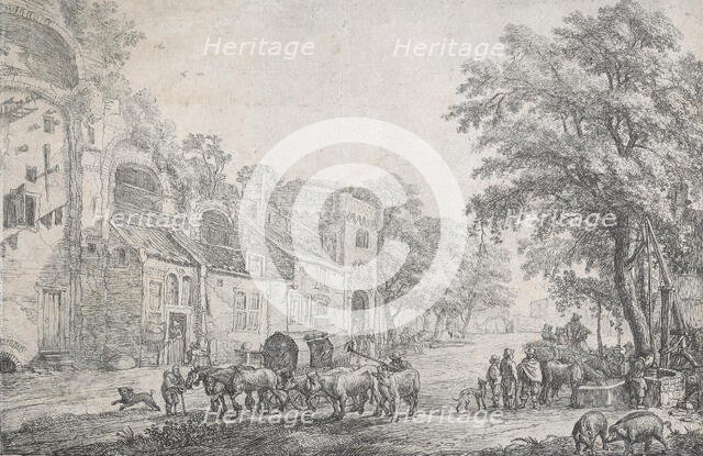 The approach to a village,  1615-1653. Creator: Simon de Vlieger.