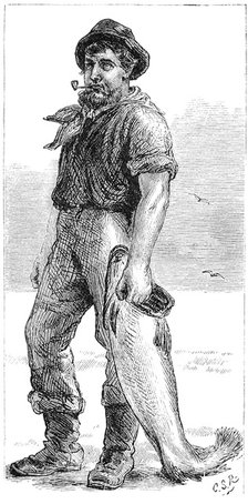 Typical Cape Cod fisherman, 1875. Artist: Unknown