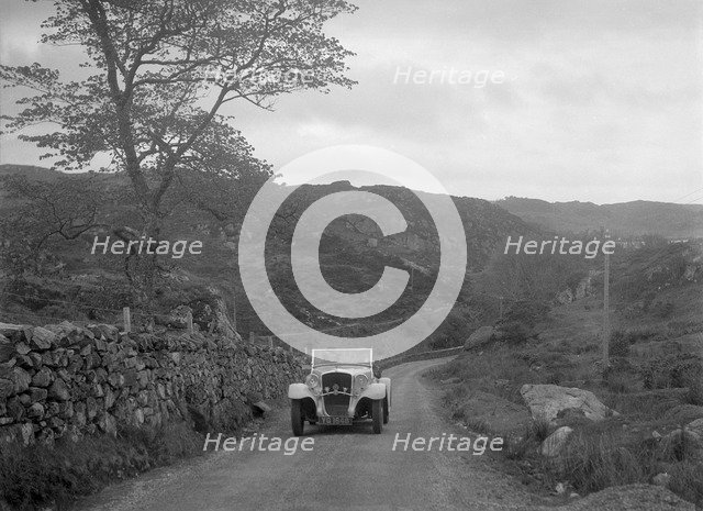 Essex Terraplane of J Esson Gibson competing in the RSAC Scottish Rally, 1934. Artist: Bill Brunell.
