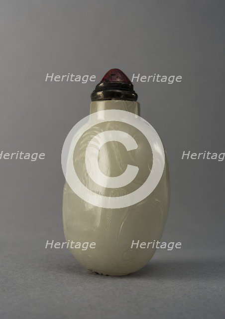 Jade snuff bottle in an animal form, China, Qing dynasty, 1644-1911. Creator: Unknown.