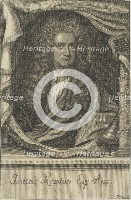Portrait of Sir Isaac Newton (1642-1727), 1715. Creator: Krauss, Johann Ulrich (1655-1719).