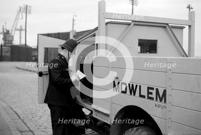 Port of London Authority policeman, c1945-c1965. Artist: SW Rawlings