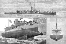 Launch of H.M.S. Polyphemus at Chatham Dockyard, 1881.  Creator: Unknown.