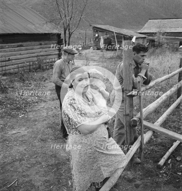 Farm family in the cut-over land, Priest River Valley, Bonner County, Idaho, 1939. Creator: Dorothea Lange.