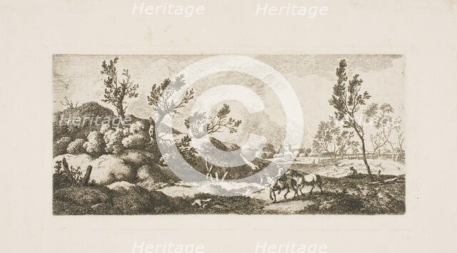 Landscape - Boy with Horse, 1777. Creator: Ferdinand Kobell.