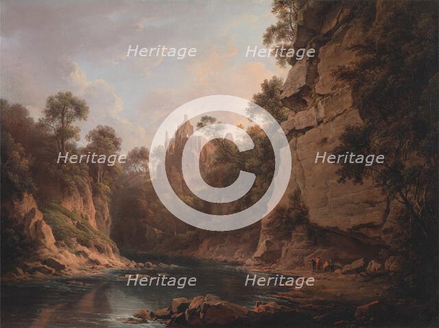 Hawthornden Castle, near Edinburgh, between 1820 and 1822. Creator: Alexander Nasmyth.