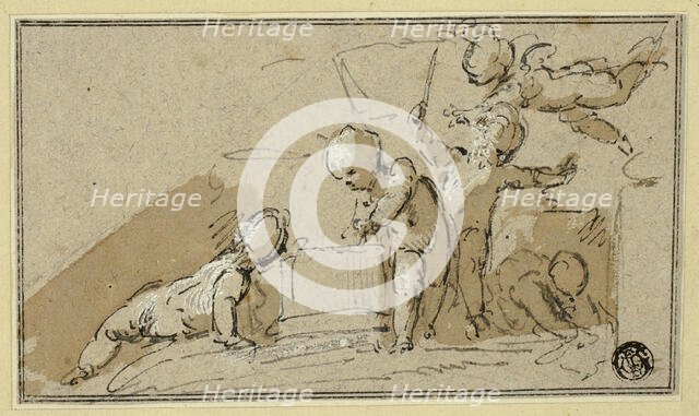 Five Putti at Play, n.d. Creator: Jacob de Wit.