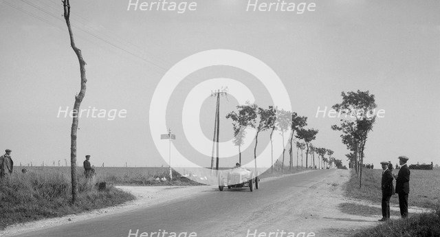 Delage of Malcolm Campbell, winner of the Grand Prix de Boulogne, Boulogne Motor Week, France, 1928. Artist: Bill Brunell.
