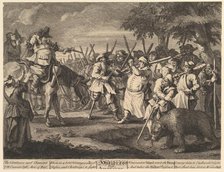 Hudibras' First Adventure (Twelve Large Illustrations for Samuel Butler's Hudi..., February 1725-26. Creator: William Hogarth.