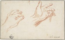 Two Sketches of Left Hand, n.d. Creator: Carlo Maratti.