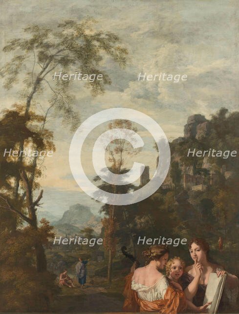 Italian Landscape with three Women Making Music, c.1687. Creator: Gerard de Lairesse.