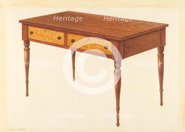 Bishop Hill: Tailor's Table, c. 1939. Creator: Archie Thompson.