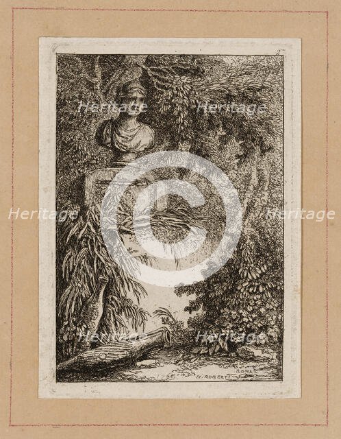 Plate Two from Evenings in Rome, 1763/64. Creator: Hubert Robert.