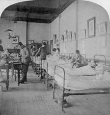 Ward in General Hospital No 10, formerly Grey's College, Bloemfontein, South Africa, 1901. Artist: Underwood & Underwood