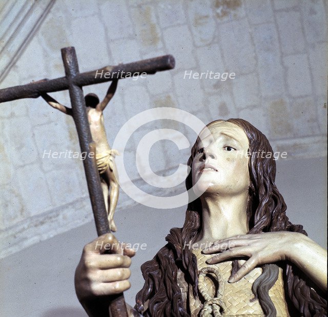  'Mary Magdalene', detail, by Pedro de Mena.