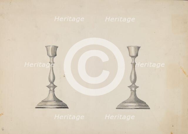 Candlestick, c. 1937. Creator: Beulah Bradleigh.