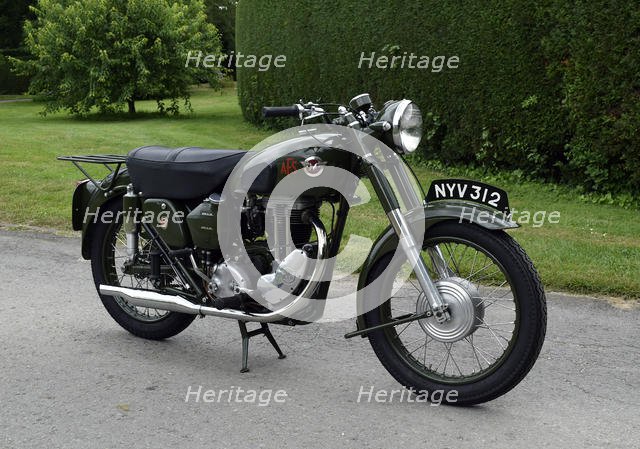 1954 Matchless G3 LS Auxiliary Fire Service motorcycle. Creator: Unknown.