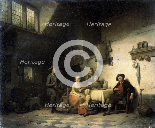 House concert. Artist: Braekeleer, Ferdinand de, the Elder (1792-1883)