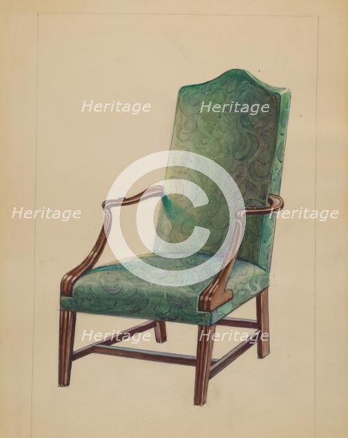 Chair, 1935/1942. Creator: Unknown.