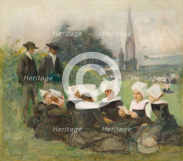 Study for "Breton Women at a Pardon", c. 1887. Creator: Pascal Adolphe Jean Dagnan-Bouveret.