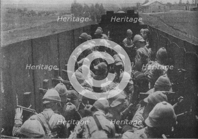 'Firing from an Armoured Train', 1902. Artist: Unknown.