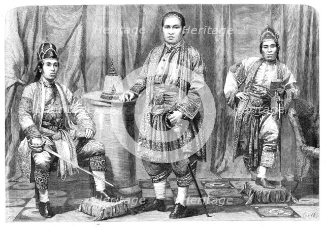 The Siamese Ambassadors - from photographs by Mayall, 1857. Creator: Smyth.