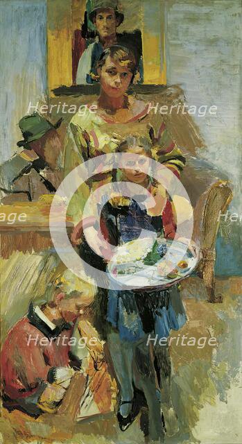 Isepp family portrait, 1927/1928. Creator: Franz Wiegele.