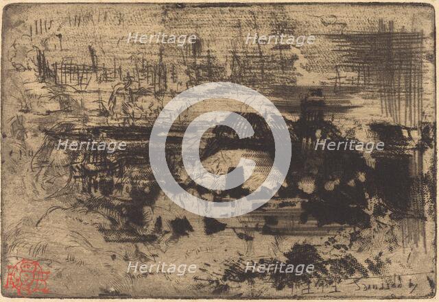 Chaumières anglaises (English Cottages), c. 1879. Creator: Felix Hilaire Buhot.