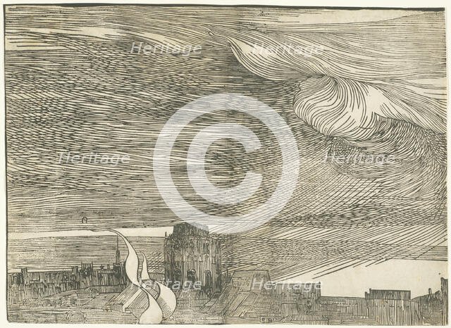 The Submersion of Pharaoh's Army in the Red Sea, c. 1515, printed 1549. Creator: Unknown.