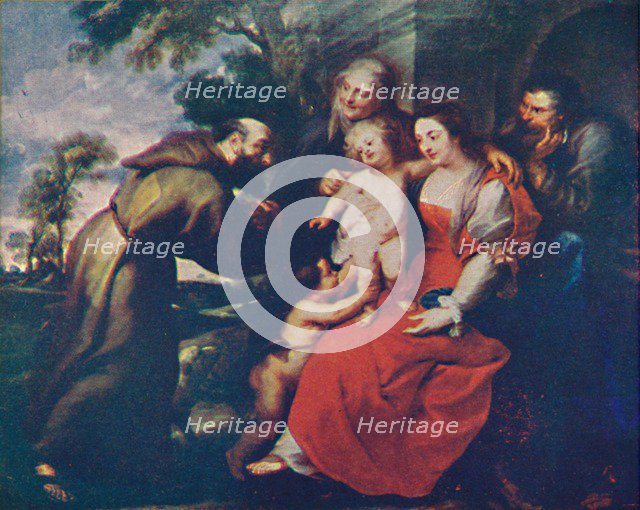 'The Holy Family with Saints Francis and Anne and the Infant Saint John the Baptist', c1630. (c1935) Artist: Peter Paul Rubens.