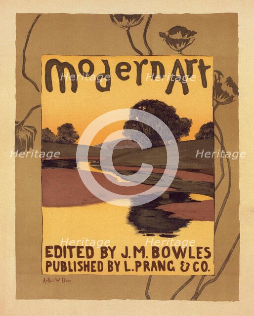 Affiche pour la revue "Modern Art", publiée à Boston., c1896. Creator: Arthur Wesley Dow.