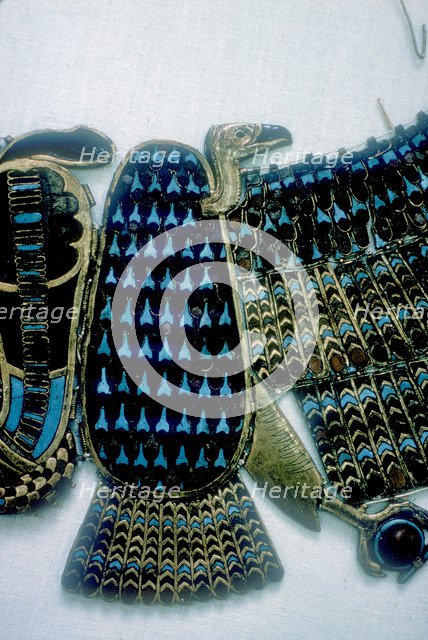 Pendant of the Vulture of Upper Egypt, Tomb of Tutankhamun, c14th century BC. Artist: Unknown