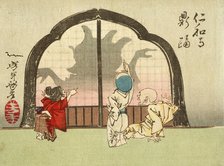 The Dancing Pot at the Temple Ninnaji, 1882. Creator: Tsukioka Yoshitoshi.