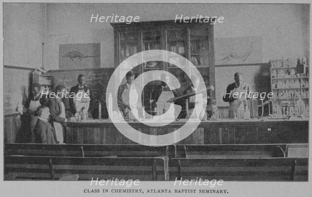 Class in chemistry, Atlanta Baptist Seminary, 1902. Creator: Unknown.