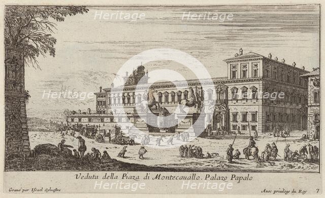 Veduta della Piaza di Montecavallo, 1640-1660. Creator: Israel Silvestre.