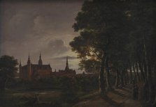 Frederiksborg Castle by Moonlight, 1817. Creator: Johan Christian Dahl.