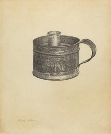 Wetting Cup, c. 1940. Creator: Julius Bellamy.