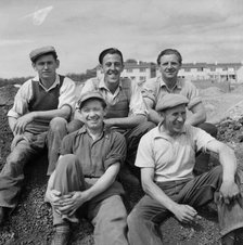 Laing constuction workers, Plymouth, Devon, 12/04/1956. Creator: John Laing plc.