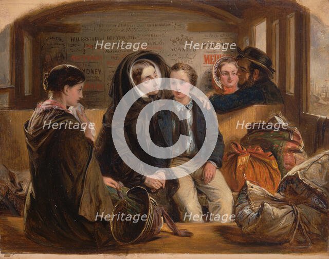 Second Class-The Parting. "Thus part we rich in sorrow, parting poor.", 1855. Creator: Abraham Solomon.