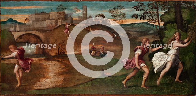 Apollo and Daphne, 1510-1515. Creator: Bordone, Paris (1500-1571).