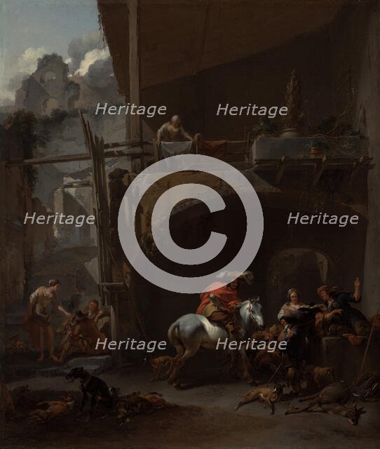 The Return from the Hunt, 1660s. Creator: Nicolaes Berchem.