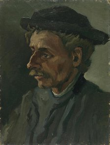 Head of a Man, 1885. Creator: Gogh, Vincent, van (1853-1890).