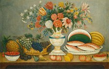 Fruit and Flowers, mid 19th century. Creator: Unknown.