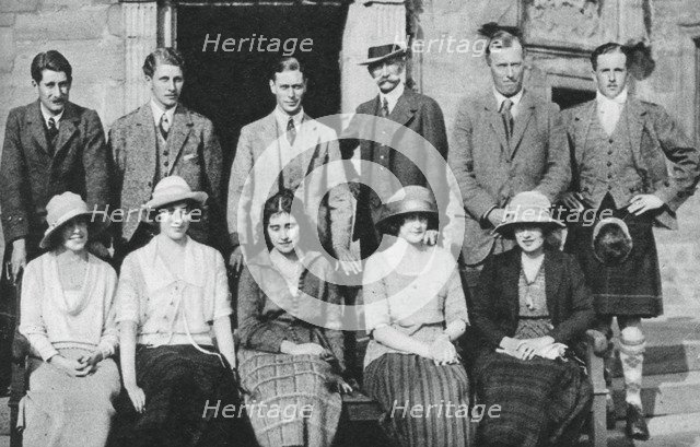 The Duke of York with the Earl of Strathmore's shooting party, Scotland, 1921. Creator: Unknown.