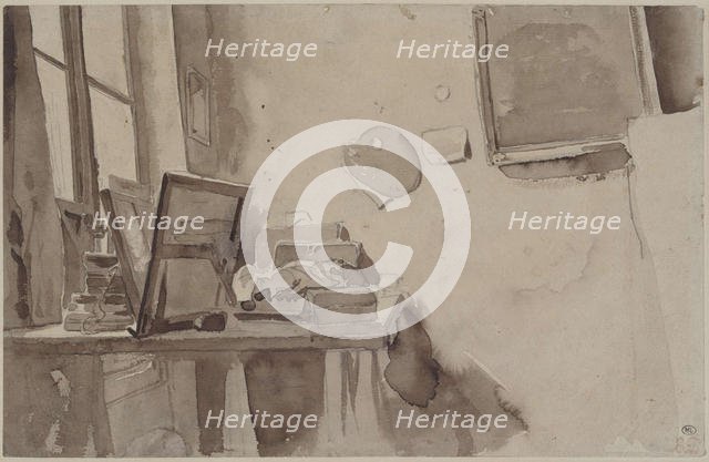 A corner of studio, ca 1825. Creator: Delacroix, Eugène (1798-1863).