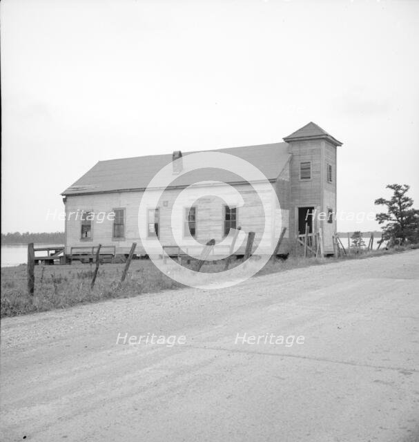 Negro church on the banks of the Mississippi River near Vicksburg, Mississippi, 1936. Creator: Dorothea Lange.