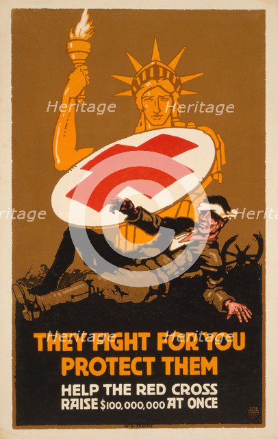 Fundraising Poster for the Red Cross, 1917. 